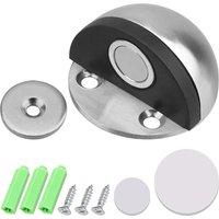 KK&FING Stainless Steel Magnetic Door Stopper Punch-free Door Touch Magnetic Suction Rubber Semi-circle Anti-collision Door Stop