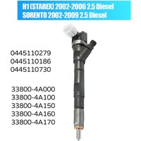 New 0445110279 0445110186 0445110092 Diesel Fuel Injector 33800 4A100 For HYUNDAI H1 (STAREX) / KIA SORENTO 2.5 CRDi