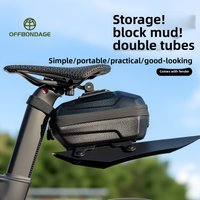 OFFBONDAGE 2.5L Bike Saddle Bag with Mudguard Waterproof Hard Shell MTB Road Bicycle Rear Pack for Cycling Storage Tail Bag Acce