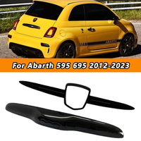 For Abarth 595 2012-2023 Abarth 695 2010-2023 Car Trunk Lid Tailgate Handle Cover Trim / Front Logo Badge Grill Strip Cover