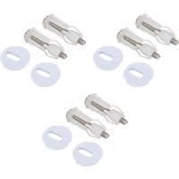 Toilet Screw Set Toilet Seat Fitting 3 Pair DIY Plastic Toilet Seat Screw Set Fixings Fitting Accessory Toilet Repairing Tools