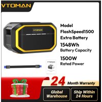 VTOMAN FlashSpeed1500 Zusatzakku für VTOMAN FlashSpeed1000/FlashSpeed1500 Powerstation für Outdoor-Camping 1548Wh