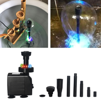 Water Pump Aquarium Water Fountain Pump Filter 15W Pond Fish Tank Bird Bath Quiet Submersible With 12 LED Lights LED Water Pump