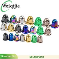 Weiqijie Titanium Nut M6x1.0mm M8/M10x1.25mm for Bicycle and Motorcycle Dome Flange Lock Nut