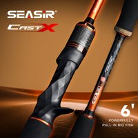 Seasir Cast Spining Baitcasting Fishing Rod 30T+40T Mixed Carbon 1.83M Power ML Zirconia Guide Rings Lure Weight 7-15G