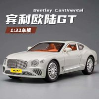 1:32 Bentley Continental GT Diecast Alloy Luxury Car Model with Openable Doors for Classic Car Collectors and Hobby Display