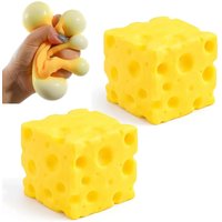 Slow Rebound Cheese Cube Squishy Toy Soft Touch Stress Relief Desktop Decor Gadget For Office Leisure And Holiday Gift Matching