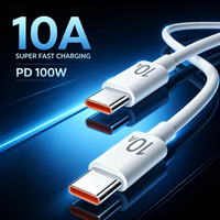 120W 10A PD Quick Charger Cord 3.0 Dual Type C Super Fast Charging Cable for Fast and Safe Charging Cables 0.25M/1M/1.5M/2M/3M