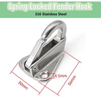 1 Piece Marine Boat Fending Hooks Spring Clip Sail Tug Fender Hook Snap Attach Rope Fender Eye Hooks 316 Stainless Steel