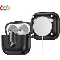2025 Armor Lock Earphone Cover For AirPods 4 Pro2 3 2 1 Case TPU PC Shockproof Headphone Box For AirPods Pro 2 2nd 4th Cases
