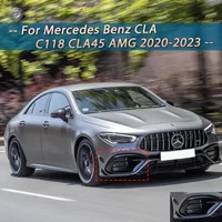 Car Front Bumper Side Spoiler Splitter Fog Lamp Grille Canards Vents Body Kit For Mercedes Benz CLA C118 CLA45 AMG 2020-2023