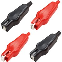 4/10 Stück Krokodilklemme 10A 20A Krokodilklemmen Isolierte Feder Elektrische Testklemmen DIY Messleitungen Krokodilklemmen Schwarz Rot