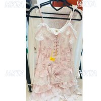 Japanese Sweet Floral Jsk Dress Rose Cake Pleated Dress Cardigan Sweater Top Women's Summer New Lolita New Princess Lolita Dress