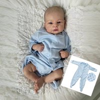 18Inch/45cm Full Body Soft Vinyl Elijah Bebe Reborn Boy With Painted Hair Artist Oil Paint Skin Visible Veins Lifelike Baby Doll
