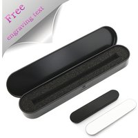 Professional custom stationery pencil case Free text customization Black metal pen Box