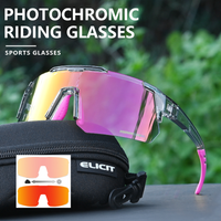 ELICIT Photochromic UV400 Protection Sunglasses Men Road Driving Bicycle Cycling Eyewear Women Ultralight Bike Running Glasses