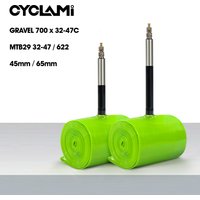CYCLAMI Gravel Bike Inner Tube Road Off-Road Mountain Bicycle TPU French Valve 45 65 Ultralight MTB29 700C x 32c 35c 37c 40c 47c