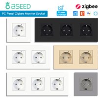 BSEED – prise murale Zigbee Standard ue, 220V, 16a, panneau en plastique, Tuya, Alexa, Google, contrôle de la vie intelligente