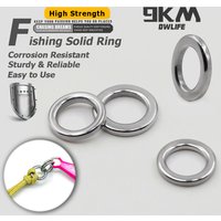 9KM Angelzubehör: Solide Edelstahlringe für Assist-Haken, Jigs und Butterfly-Rigs, 20-200 Stück, Salzwasser-Angelausrüstung