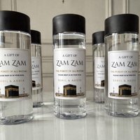 Zam Zam Water Bottle Stickers | Umrah, Hajj, Ramadan, Eid & Wedding Nikkah Favours | Islamic Bottle Labels