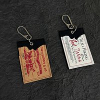 Vintage American Street Style Distressed Card Bag Keychain, Waist Accessory & Bag Charm