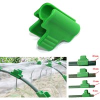 50pcs/Lot Greenhouse Clamps Film Row Cover Netting Tunnel Hoop Clip Frame Shading Net Rod Greenhouse Clamps Extension Support