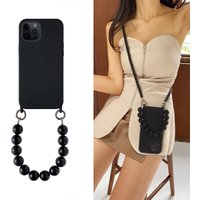 INS Crossbody Lanyard Necklace Case for Samsung Galaxy S26 S24 S23 S22 Ultra S21 Plus S25 FE A56 A54 A55 Round Beads Chain Cover