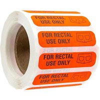 Orange“Only for Direct Intestine Use” 500Pcs 0.39*1.5in Waterproof Prank Mark Decorative Label Sticker