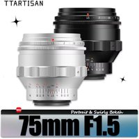 TTArtisan 75mm F1.5 Vollformat-Objektiv mit Großer Blendenöffnung für Wirbelndes Bokeh in Humanitätskamerafotografie mit M42-Anschluss, 562g