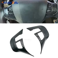 Carbon Fiber Car Steering Wheel Panel Decoration Cover Trim Sticker for Peugeot 2008 208 308 2014 2015 2016 2017 2018
