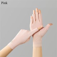 Fashion Cotton Sunscreen Gloves Elastic Thin Anti-UV Mittens Slip Resistant Solid Color Sun Protection Gloves Summer Spring