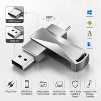 Ultra Dual Drive USB Type-c 8GB 16GB 32GB 64GB 128GB USB 2.0 Gen 1 Phone Metal Type C OTG Flash Drive Pen Drive