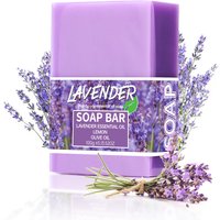100g Lavender Oil Handmade Glycerin Soap Bar Body Face Soap Deep Cleans Whitening Soap with Honey Turmeric Rose
