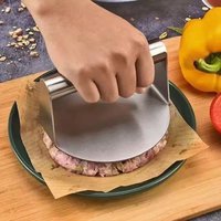 Stainless Steel Burger Press for Smash Hamburger Patties Meat Masher Circular Mold Kitchen Accessory for Deli Meats