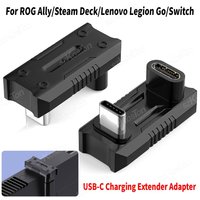 1PC 180° USB C Male to USB C Female Adapter for ROG Ally Steam Deck Lenovo Legion Go Switch Game Console Fast Charging Extender