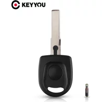 KEYYOU NEW Car Ignition Key Transponder Chip ID48 for VW for Volkswagen SKoda SEAT key Case Uncut Blade HU66 Fob