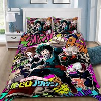 Japan Anime My Hero Academia Bedding Sets Exquisite Bed Supplies Duvet Cover Bed Comforter Set Bedding Set Luxury Birthday Gift