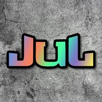 Motorcycle JUL Sticker Set, Holographic Waterproof Vinyl Decal for Bike Body Decoration