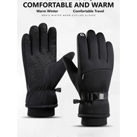 AliExpress Winter Outdoor Cycling Warm Full Finger Gloves Men Waterproof Touch Screen Skiing Sport Gloves 3-layer Thick Cold Resistant Warm