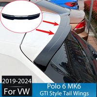 GTI Style Car Rear Roof Spoiler Wing For VW Polo 6 MK6 2019 2020 2021 2022 2023 2024 Tail Spoiler Wings Auto Body Kits Tuning