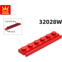 Wange 4510W 100g/71PCS Plate Modified 1x6 with Door Rail with Grooved Block Moc Compatible DIY Toy Parts Gift Box
