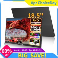 HGFRTEE 18.5inch Portable Monitor 120Hz RGB100% With VESA Hole & Back bracket Laptop Extended Display ADS-IPS HDR Screen
