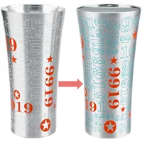 New Color Changing aluminum Beer Cup Aluminum Metal Mug Hammered Texture Water Mugs Coffee Travel Mug