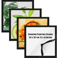 2Pcs Diamond Art Frames Magnetic 12x12/12x16 Inch for Painting Pictures Self-adhesive Diamond Art Painting Frames