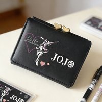Anime JoJo's Bizarre Adventure Kawaii Coins Purses Lovely ID Card Holders Anime Short Wallets Cute Cartoon Money Cluth Bags