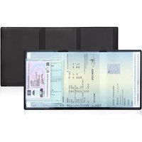1/2 Pack Vehicle Registration & Insurance Card Holder - Transparent PVC Auto/Moto License Plate Number Frame-Like Document Case