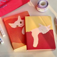 Cute Cat with 50Sheets Line Inner Page School Specific Notebook Student Memoirs Excerpt Diary School Specific Notebook