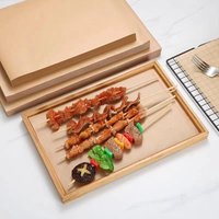 200Pcs Air Fryer Parchment Paper Burger Dessert Sandwich Wrapping Brown Wax Paper Kitchen Oven Paper