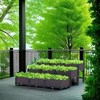 One assembled vegetable and flower pot on the rooftop balcony of the park garden, the box can be infinitely connected
