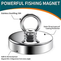 N52 D16-D48 Bergungsmagnet, robuste Suchmagnete, starker Neodym-Magnet, Tiefseefischermagnete, Montage mit Ringösen